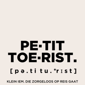 Sweater Kind Petit Toerist (Unisex) Met zwarte bedrukking Design