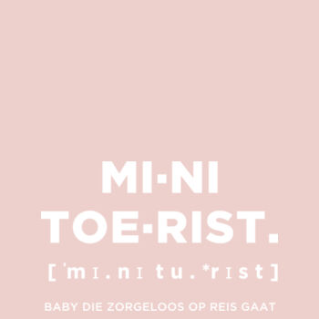 Sweater Mini Toerist (Baby) met witte bedrukking Design