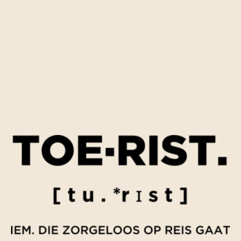 Sweater Toerist (Unisex) Met zwarte bedrukking Design