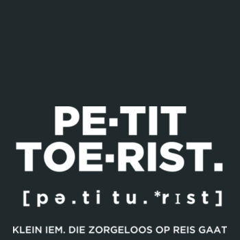 Hoodie Kind Petit Toerist (Unisex) Met witte bedrukking Design