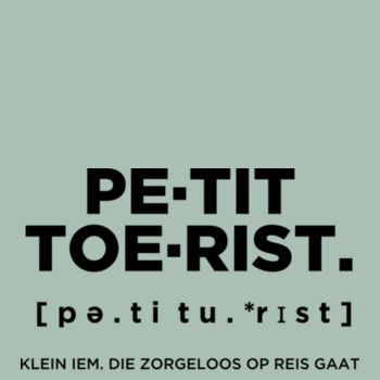 Hoodie Kind Petit Toerist (Unisex) Met zwarte bedrukking Design